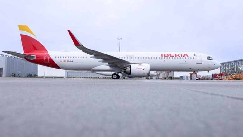 ep el nuevo airbus a321xlr de iberia se prepara para su ferry flight a madrid ep el nuevo airbus a321xlr de iberia se prepara para su ferry flight a madrid