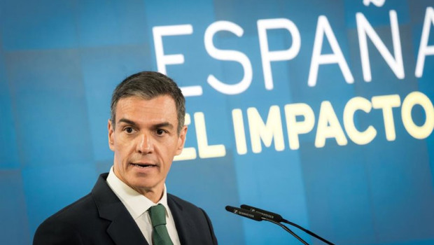 ep el presidente del gobierno pedro sanchez durante el acto espana verde y digital el impacto del