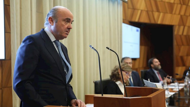 El vicepresidente del Banco Central europeo (BCE), Luis de Guindos. | Marta Fernández Jara - Europa Press ep el vicepresidente del banco central europeo bce luis de guindos durante su intervencion en la