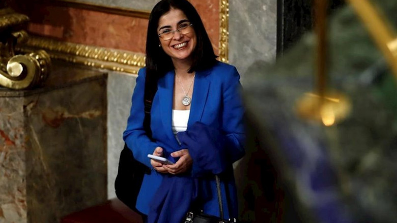 La ministra de Política Territorial, Carolina Darias, durante el pleno celebrado este miércoles en el Congreso. | Pool ep la ministra de politica territorial carolina darias durante el pleno celebrado este miercoles en