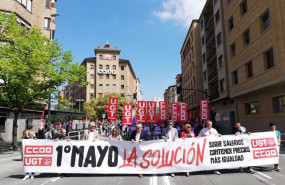 ep manifestacion de ccoo y ugt en pamplona con motivo del 1 de mayo ep manifestacion de ccoo y ugt en pamplona con motivo del 1 de mayo