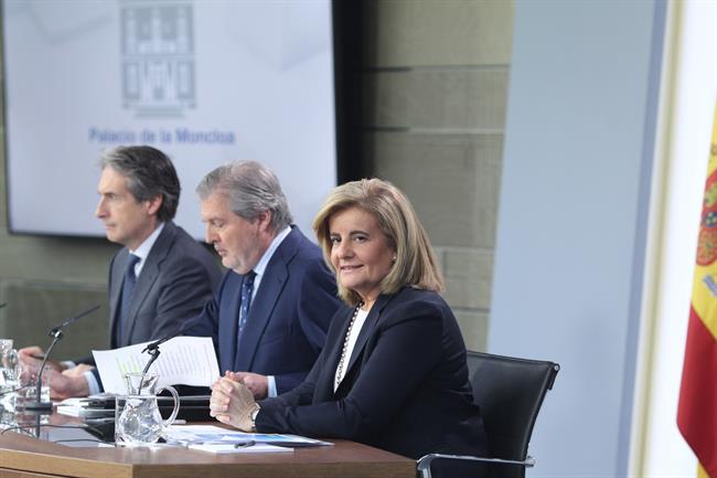 Rueda de prensa de Fátima Báñez, Iñigo Méndez de Vigo e Iñigo de la Serna | EUROPA PRESS ep ruedaprensafatima banez inigo mendezvigo e inigola serna