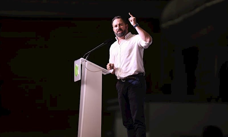 ep santiago abascal en un acto de vox en elche alicante
