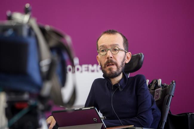 El secretario de Organización de Podemos, Pablo Echenique, en la entrevista | EUROPA PRESS/RICARDO RUBIO ep secretarioorganizacionpodemos pablo echenique enentrevista