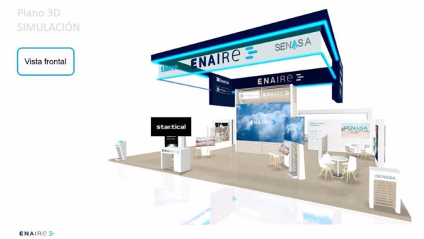 ep simulacion del stand de enaire en el world atm congress