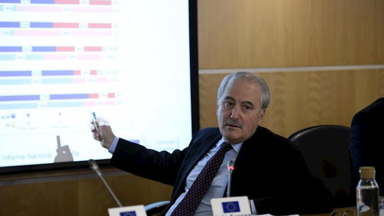 El director de la Representación de la Comisión Europea en España, Francisco Fonseca presenta los resultados del Eurobarómetro en la Sede de las Instituciones Europeas en Madrid (España), a 28 de febrero 2020. | Óscar Cañas - Europa Press ep el director de la representacion de la comision europea en espana francisco fonseca presenta los