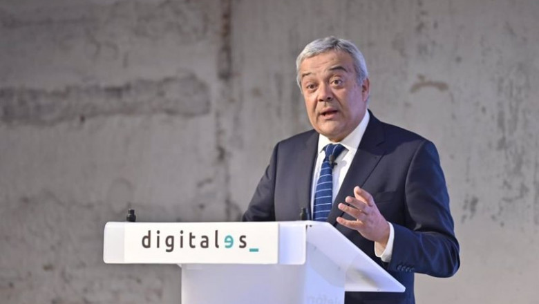 El director general de DigitalEs, Víctor Calvo-Sotelo, durante la presentación del informe '5G, piedra angular para una España sostenible', presentado este viernes, 19 de noviembre, en Madrid. | DIGITALES ep el director general de digitales victor calvo sotelo durante la presentacion del informe 5g