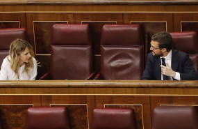 ep el lider del pp pablo casado y la portavoz de la misma formacion cayetana alvarez de toledo