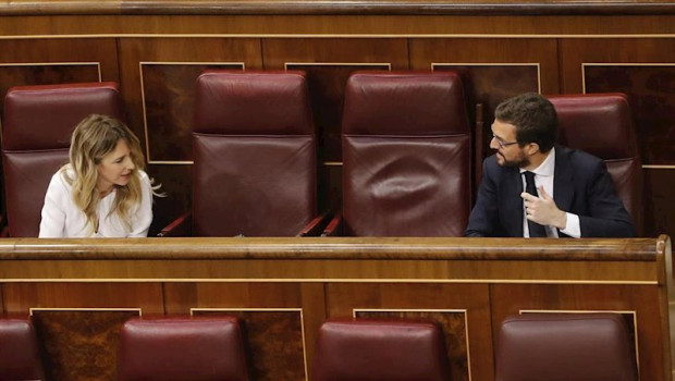 ep el lider del pp pablo casado y la portavoz de la misma formacion cayetana alvarez de toledo