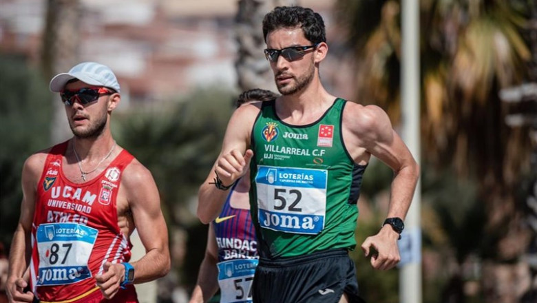 El marchador español Álvaro Martín, en plena carrera. | @ALVAROATLETISMO ep el marchador espanol alvaro martin en plena carrera