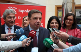ep el ministro de agricultura en funciones luis planas atiende a los medios en la cooperativa la