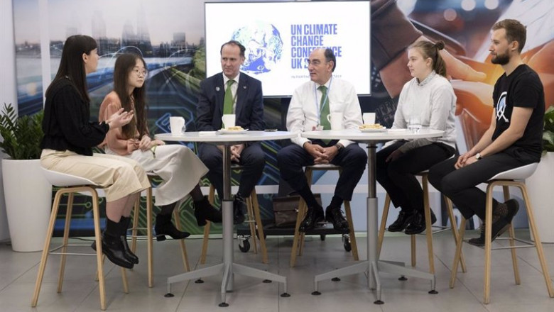 El presidente de Iberdrola, Ignacio Galán, mantiene un encuentro con jóvenes en la COP26 | IBERDROLA ep el presidente de iberdrola ignacio galan mantiene un encuentro con jovenes en la cop26