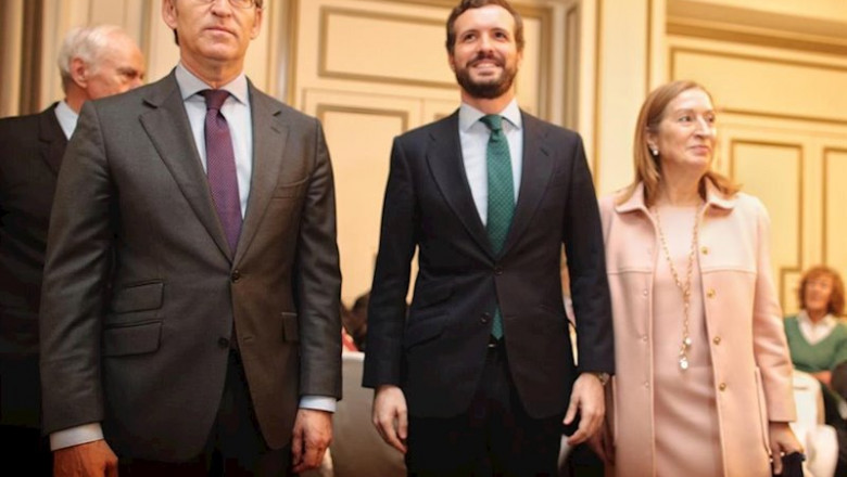 ep el presidente de la xunta de galicia alberto nunez feijoo el presidente nacional del partido