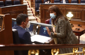 ep el presidente del gobierno pedro sanchez y la portavoz de jxcat en el congreso y candidata del