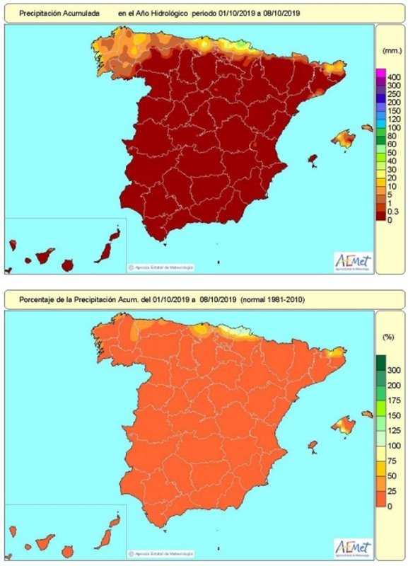 ep la falta de lluvias acumulada en espana en lo que va de octubre alcanza el 94 ep la falta de lluvias acumulada en espana en lo que va de octubre alcanza el 94
