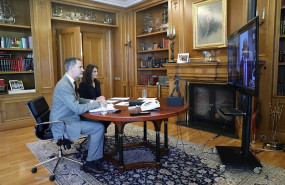 ep los reyes felipe y letizia se reunen por videoconferencia con el presidente del consejo general