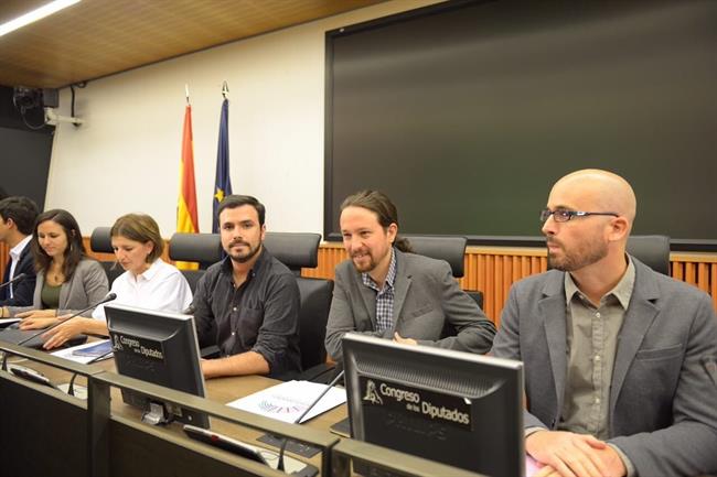 Pablo Iglesias, Alberto Garzón y Nacho Álvarez | UNIDOS PODEMOS ep pablo iglesias alberto garzonnacho alvarez