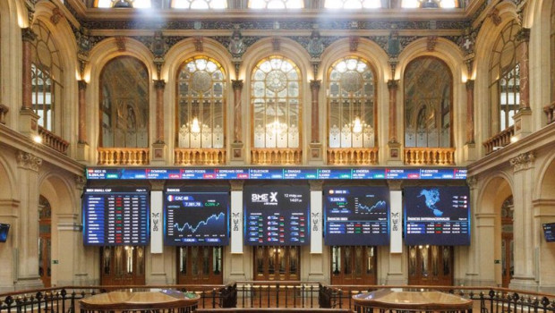 ep paneles del ibex 35 en el palacio de la bolsa a 12 de mayo de 2023 en madrid espana