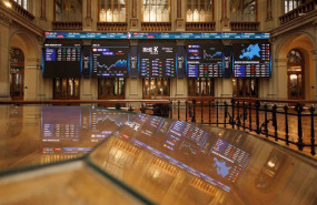 ep paneles del ibex 35 en el palacio de la bolsa a 23 de mayo de 2023 en madrid espana