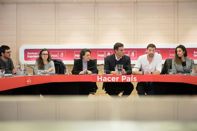 ep pedro sanchez con asociacionesjovenes
