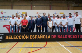 ep pedro sanchez en el acto de despedida a la seleccion espanola de baloncesto que disputara el