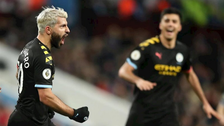 ep sergio aguero celebra un gol del manchester city ep sergio aguero celebra un gol del manchester city