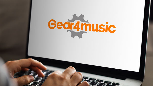 dl gear4music aim musical instruments equipment retailer e commerce online digital internet technology logo