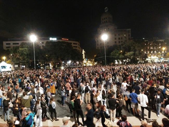 Concentración en la plaza Catalunya | Europa Press ep concentracio a plaa catalunyanitreferndum