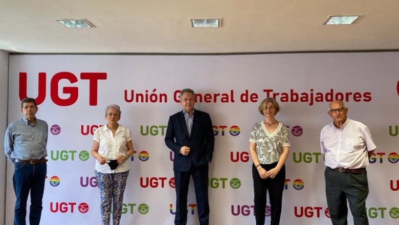 De izda a dcha: Jose Javier Cubillo, Matilde Fernández, Juan Risquete, Yolanda Sánchez y José Luis Zurdo | UGT ep de izda a dcha jose javier cubillo matilde fernandez juan risquete yolanda sanchez y jose luis