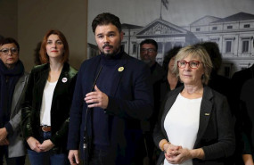 ep el portavoz de erc en el congreso de los diputados gabriel rufian y la portavoz de erc en el