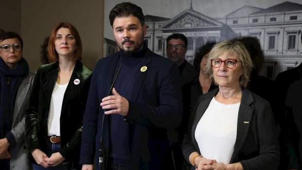 ep el portavoz de erc en el congreso de los diputados gabriel rufian y la portavoz de erc en el