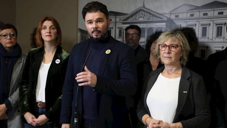 ep el portavoz de erc en el congreso de los diputados gabriel rufian y la portavoz de erc en el