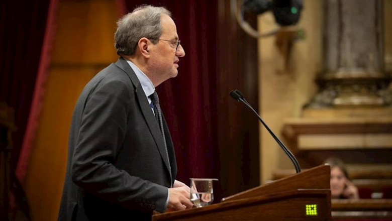 ep el presidente de la generalitat quim torra en el pleno monografico sobre las mujeres en el
