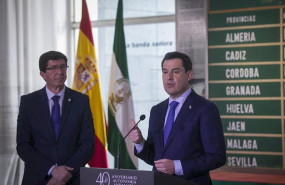 ep el presidente de la junta de andalucia juanma moreno d junto al vicepresidente de la junta de