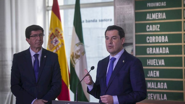 ep el presidente de la junta de andalucia juanma moreno d junto al vicepresidente de la junta de