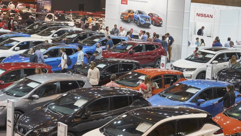 Imagen de un salón del automóvil de ocasión. | IFEMA ep imagen de un salon del automovil de ocasion