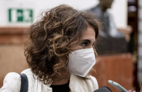 ep la ministra de hacienda maria jesus montero ofrece declaraciones a los medios en una sesion