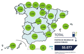 ep mapa de puntos de recarga de automoviles a marzo de 2026