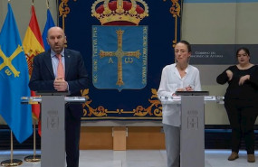 ep rueda de prensa telematica del vicepresidente del gobierno asturiano juan cofino y la portavoz