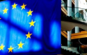 union europea portada bandera edificio union europea portada bandera edificio