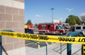 Crime scene, police Crime scene, police