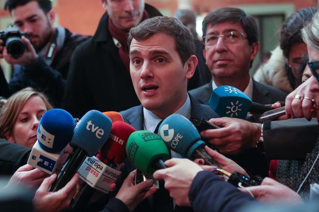 Albert Rivera, en declaraciones a los medios. | EUROPA PRESS ep albert rivera en declaracioneslos medios