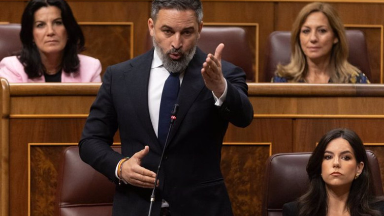 ep archivo el presidente de vox santiago abascal interviene durante una sesion de control en el ep archivo el presidente de vox santiago abascal interviene durante una sesion de control en el