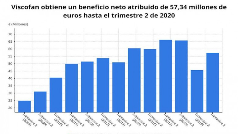 Beneficio neto atribuido de Viscofan hasta el primer semestre de 2020 (CNMV) | EPDATA ep beneficio neto atribuido de viscofan hasta el primer semestre de 2020 cnmv