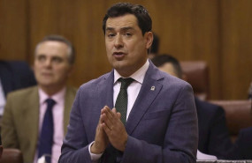 ep el presidente de la junta de andalucia juanma moreno durante su intervencion en la primera