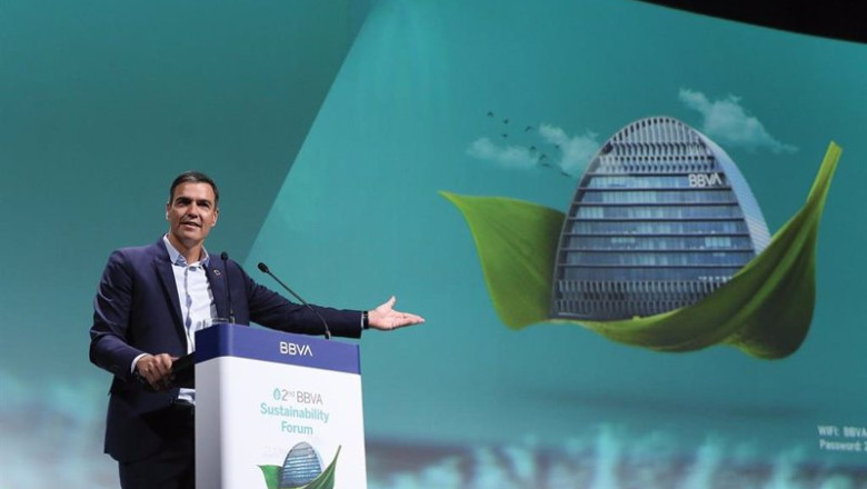 ep el presidente del gobierno pedro sanchez durante la inauguracion del ii bbva sustainability forum ep el presidente del gobierno pedro sanchez durante la inauguracion del ii bbva sustainability forum