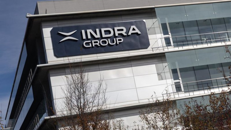 ep fachada de la sede de indra en alcobendas madrid espana