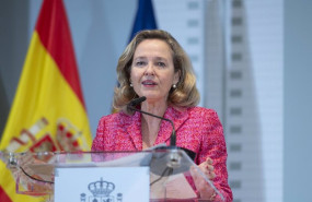 ep la nueva vicepresidenta primera y ministra de asuntos economicos nadia calvino interviene durante