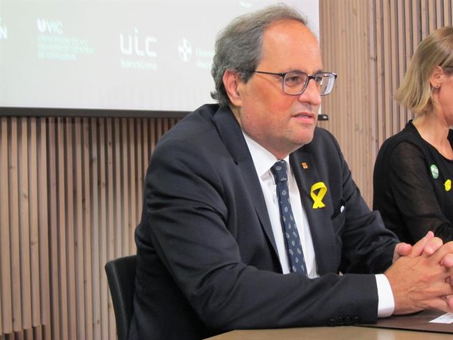 El presidente de la Generalitat, Quim Torra. | EUROPA PRESS ep presidentela generalitat quim torra 20180906215803