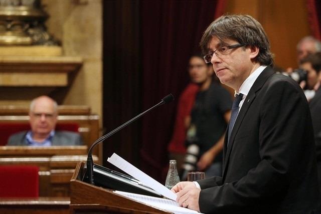 Puigdemont en el Pleno del Parlament | RUBEN MORENO GARCIA/GOVERN ep puigdemontplenoparlament